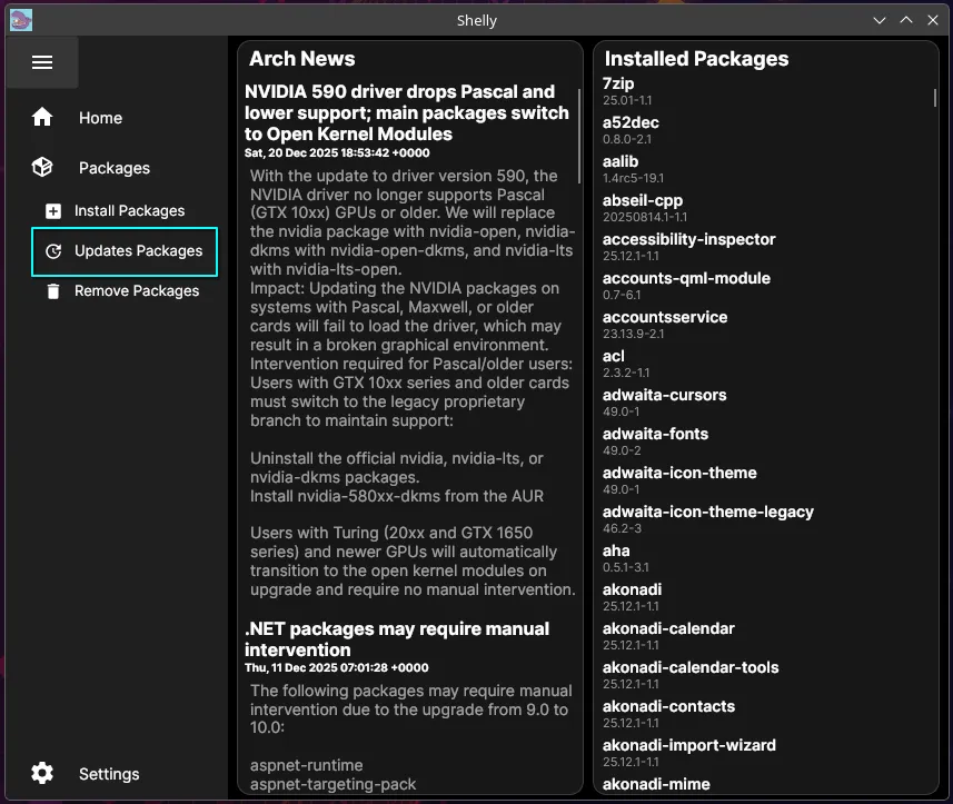 Updating Packages
