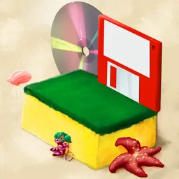 Pori application logo showing a stylized sponge mascot